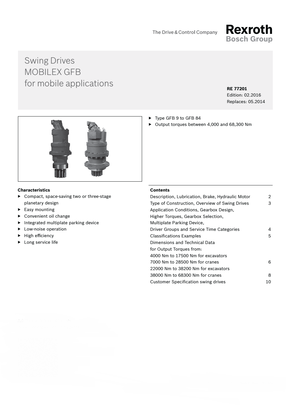 力士乐回转减速机GFB36特性